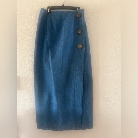 Vintage Hairston Roberson Denim Skirt - Picture 1 of 6